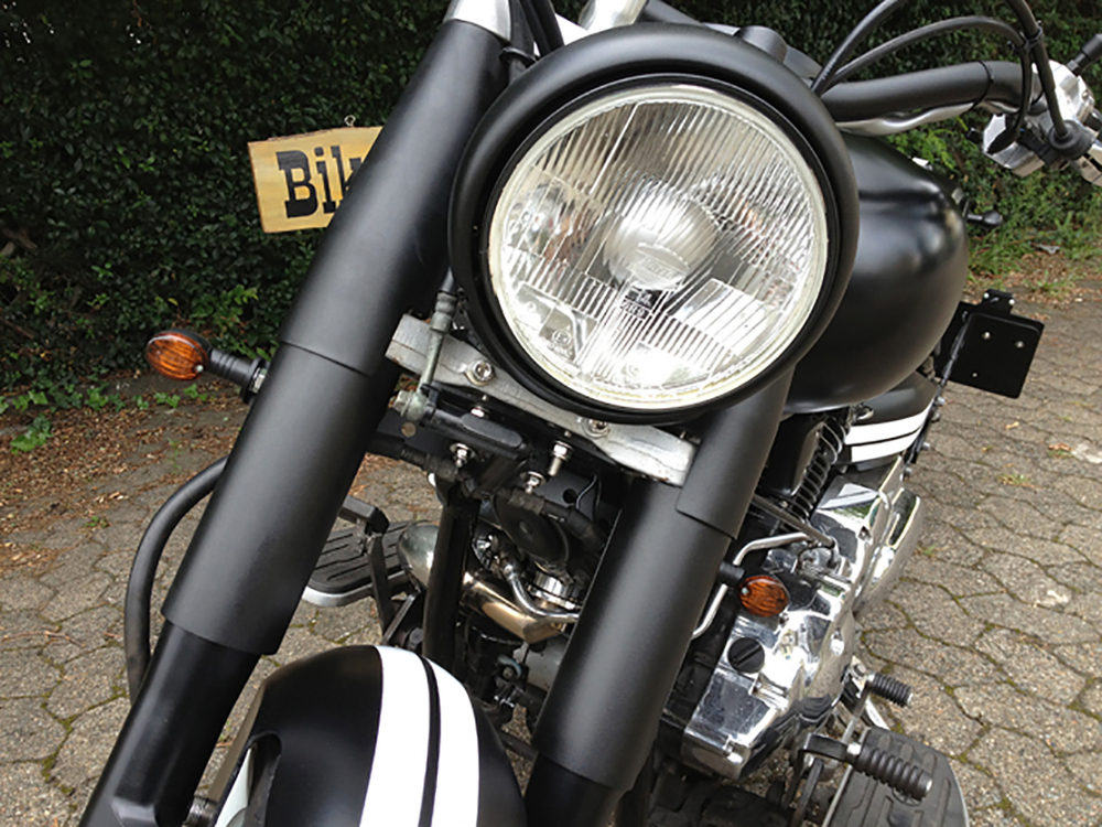 Nur bei uns: BR - Blinkerhalter - universal - vorne / stabiles Stahlblech / schwarz / inkl. Blinker !