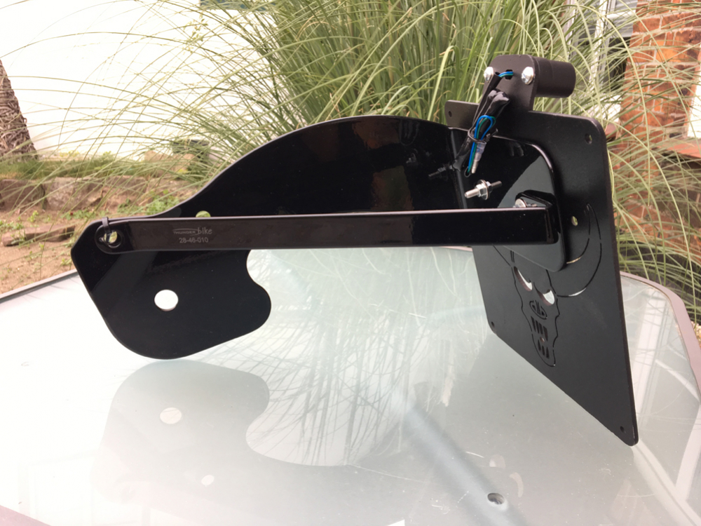 seitl. BR - KZH - SKULL - schwarz / YAMAHA XV 535 Virago / Kompl.-Set / TÜV