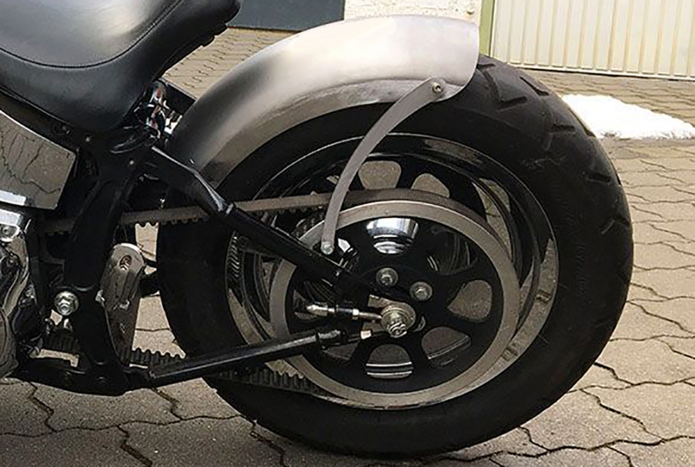 BR - Bobber - Mitschwing - Heckfender - Kit / universal / 170 b / Stahlblech roh