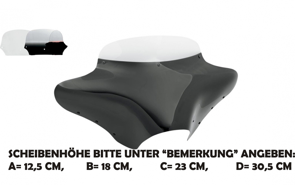 Neu: BATWING - Windshield  - Frontverkleidung / Honda VT/X 1300-1800 / GL-1500 C  / ABE