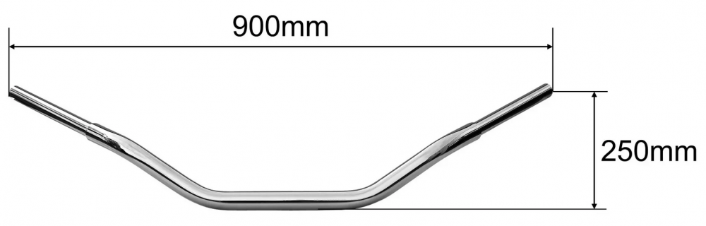 TB Lenker Hollywood - Fat & Light / 32 mm / Chrom / 1 1/4" + 1" / Tüv