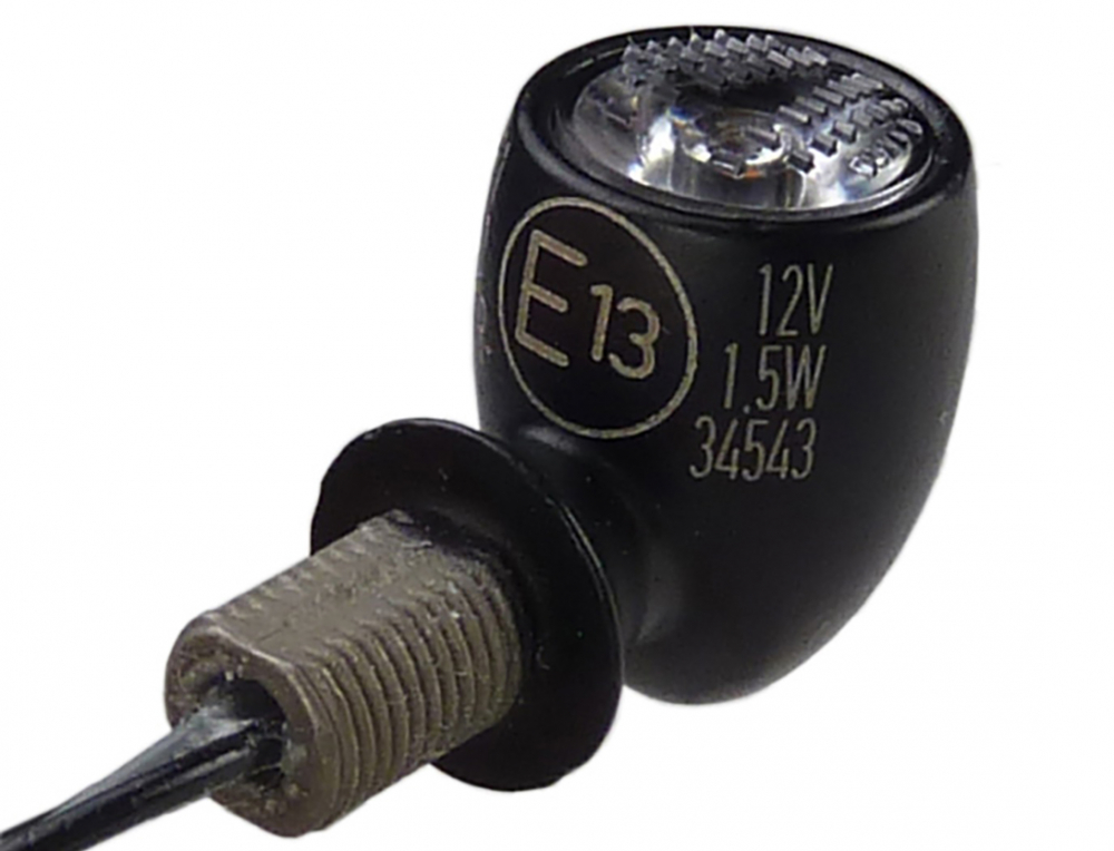 Kellermann LED-MINI-Blinker / Bullet Atto Dark / schwarz / getöntes Glas / Tüv