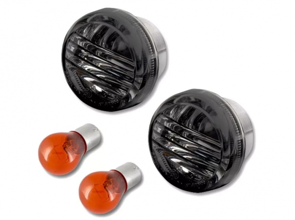 BR DARK-CUSTOM Blinker Smoke-Black / 1 Paar / Suzuki VL 1500 M / C 1500 / 06-10