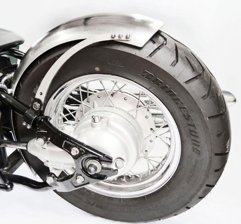 BR - Bobber - Mitschwing - Heckfender - Kit / HD Softail + Universal / 180 b / Stahlblech schwarz