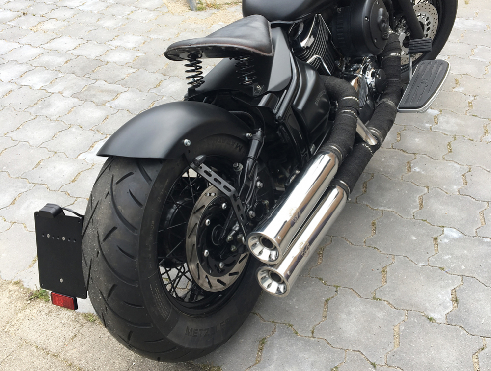 Black Sale: MB Bobber-Schutzblech-Set / schwarz matt / YAMAHA XVS 1100 Cus + Clas / Tüv