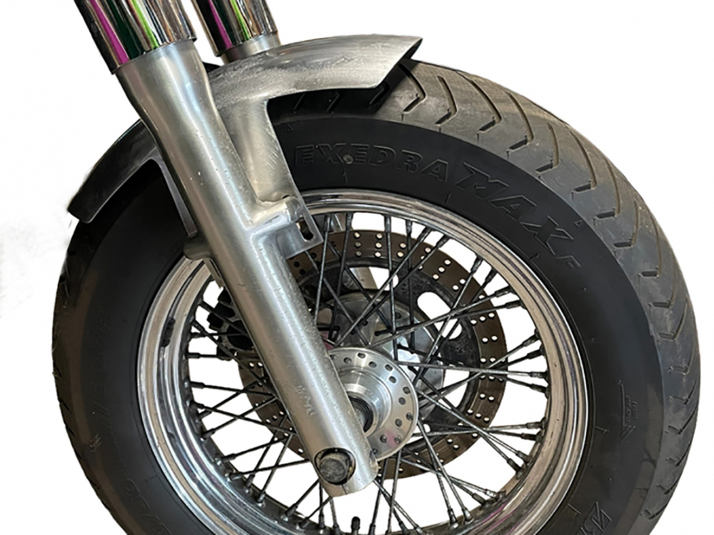 BR - Frontfender - Steel raw - mit Halterung - "short" / Yamaha XVS 650 / 1100 Classic