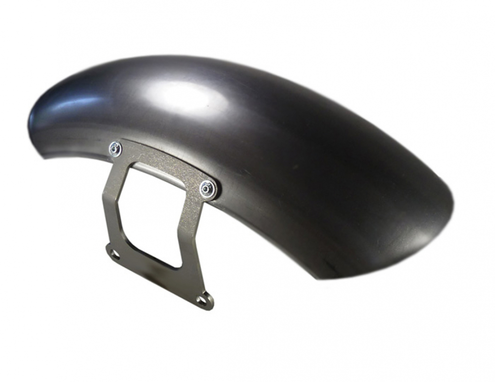 BR Frontfender univers. + Kawasaki VN 800 Classic - "Steel raw" Roadkiller "fat shorty" kurz / mit Halterung