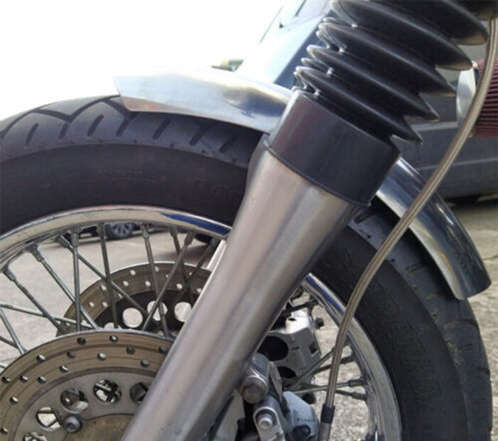 BR Frontfender univers. + Yamaha XVS 650 /1100 Custom - "Steel raw" Roadkiller "shorty" kurz / mit Halter