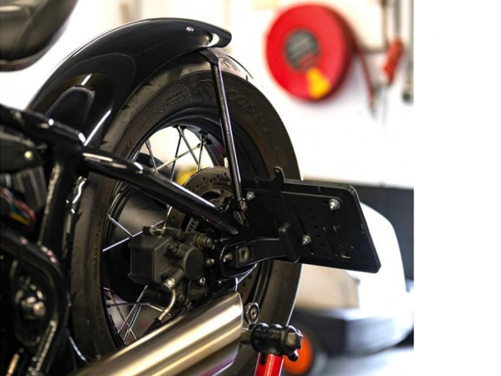 BR - Bobber - Heckfender Set / schwarz matt - feine Struktur/ Triumph Bonneville Bobber