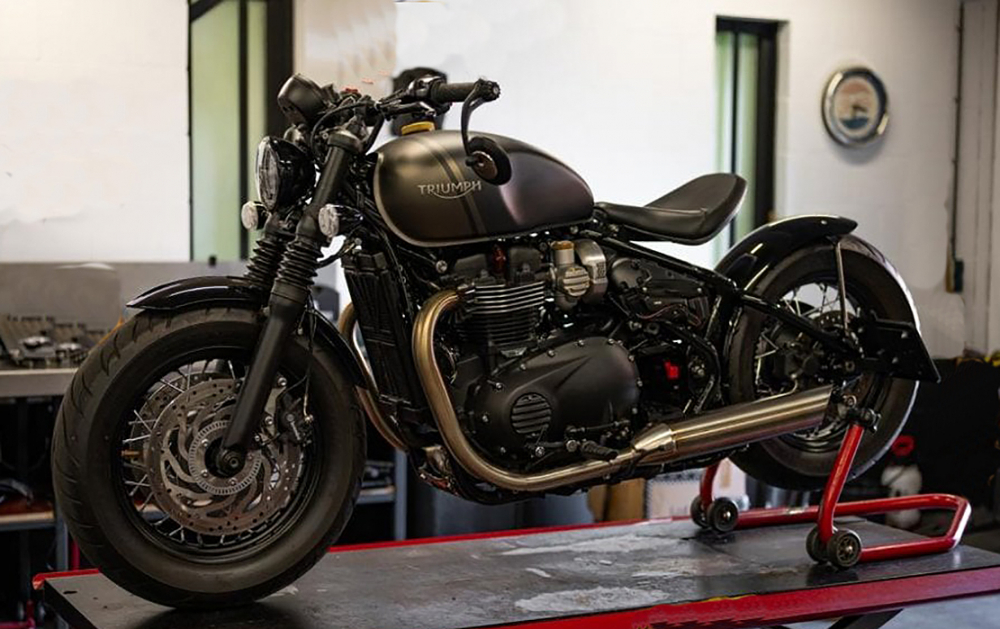 BR - Bobber - Heckfender Set / schwarz matt - feine Struktur/ Triumph Bonneville Bobber