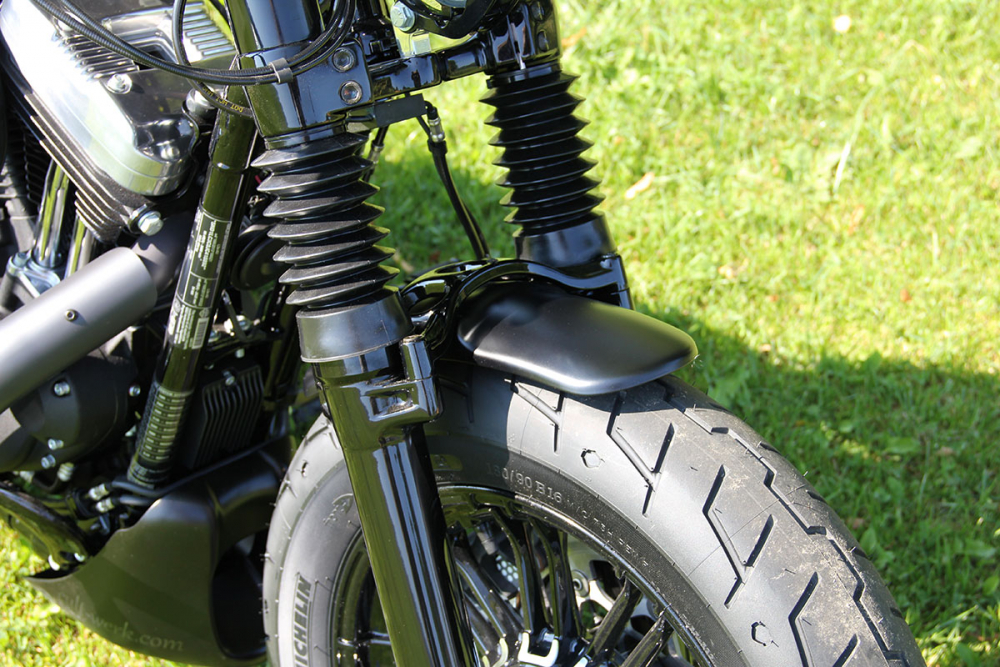 CW - HD-Frontfender - Sportster "Bobber" / ABS - schwarz - lackierfähig / HARLEY Spo 48 - bis 2015 / Tüv