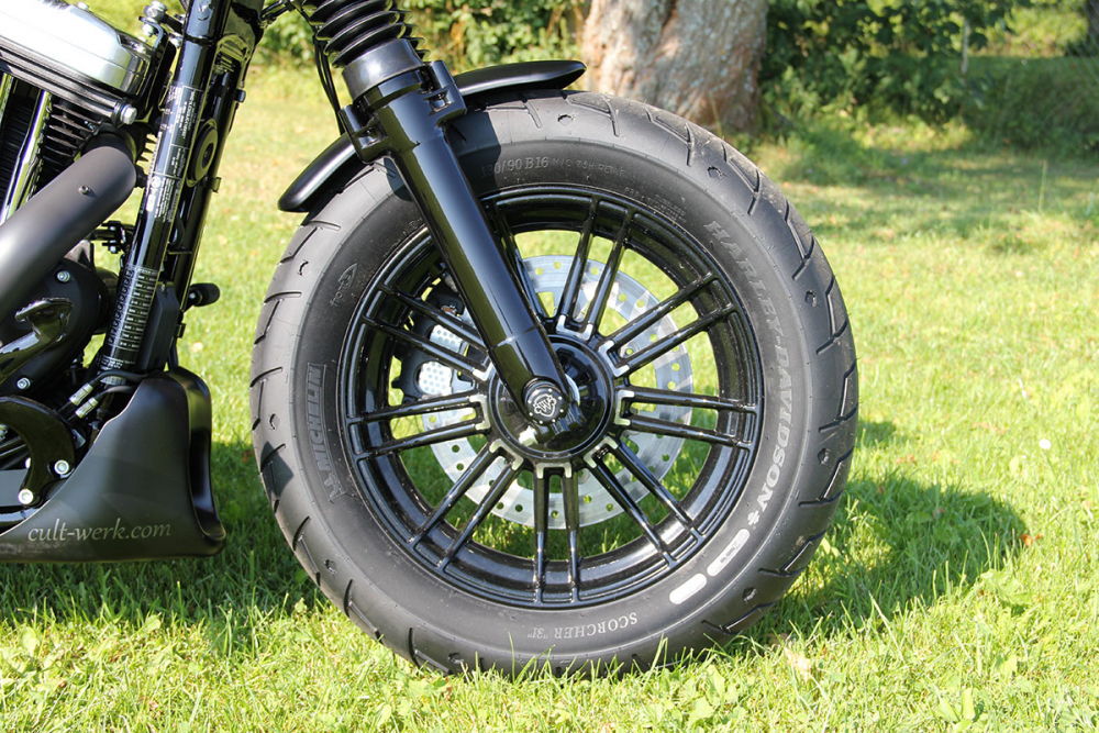 CW - HD-Frontfender - Sportster "Bobber" / ABS - schwarz - lackierfähig / HARLEY Spo 48 - bis 2015 / Tüv