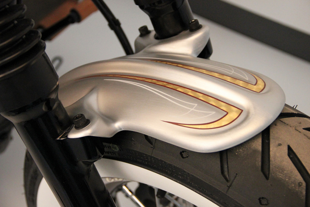 CW - HD-Frontfender - Sportster "Old School" / ABS - schwarz - lackiert / HARLEY Spo 48 - bis 2015 / Tüv