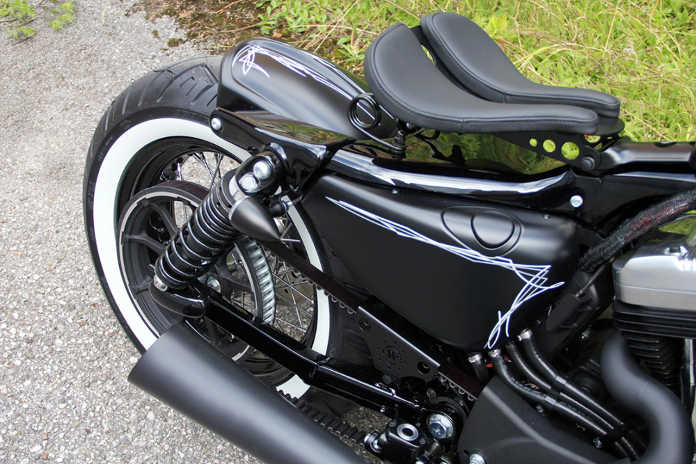 CW - HD-Heckfender Sportster - "Oldschool" / ABS - schwarz - lackierfähig / ab 2004