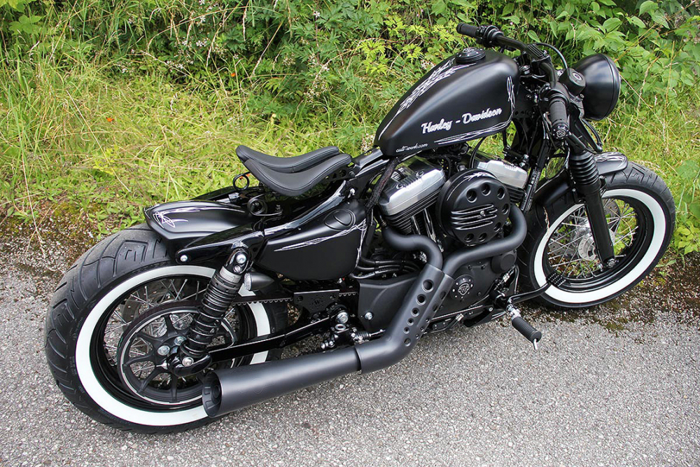 CW - HD-Heckfender Sportster - "Oldschool" / ABS - schwarz - lackierfähig / ab 2004
