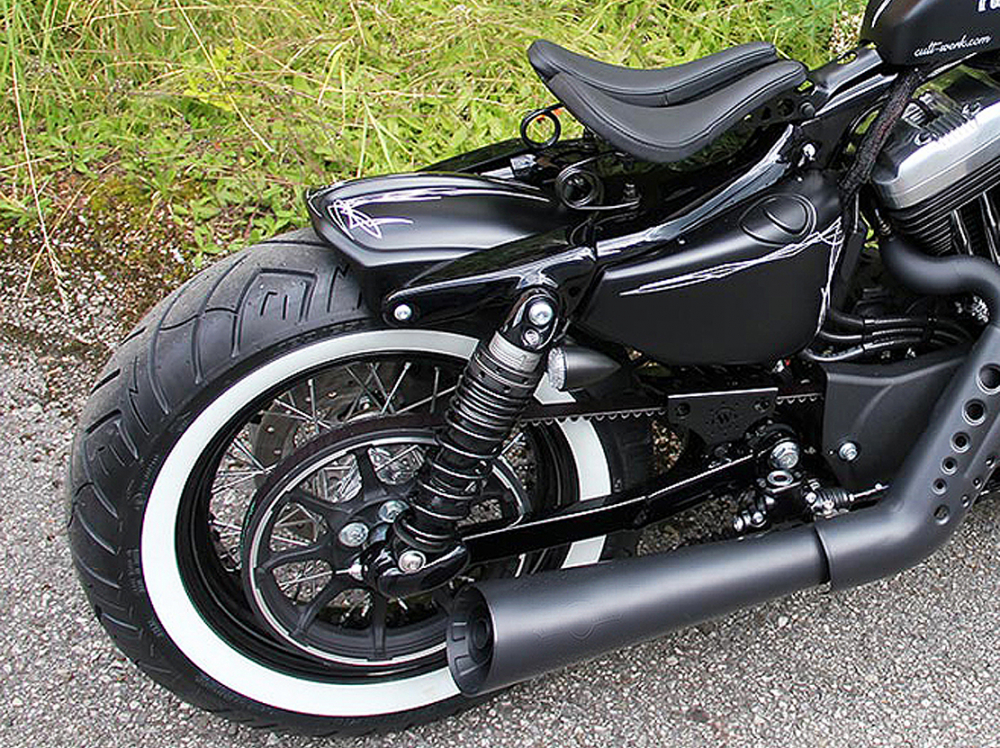CW - HD-Heckfender Sportster - "Oldschool" / ABS - schwarz - lackierfähig / ab 2004