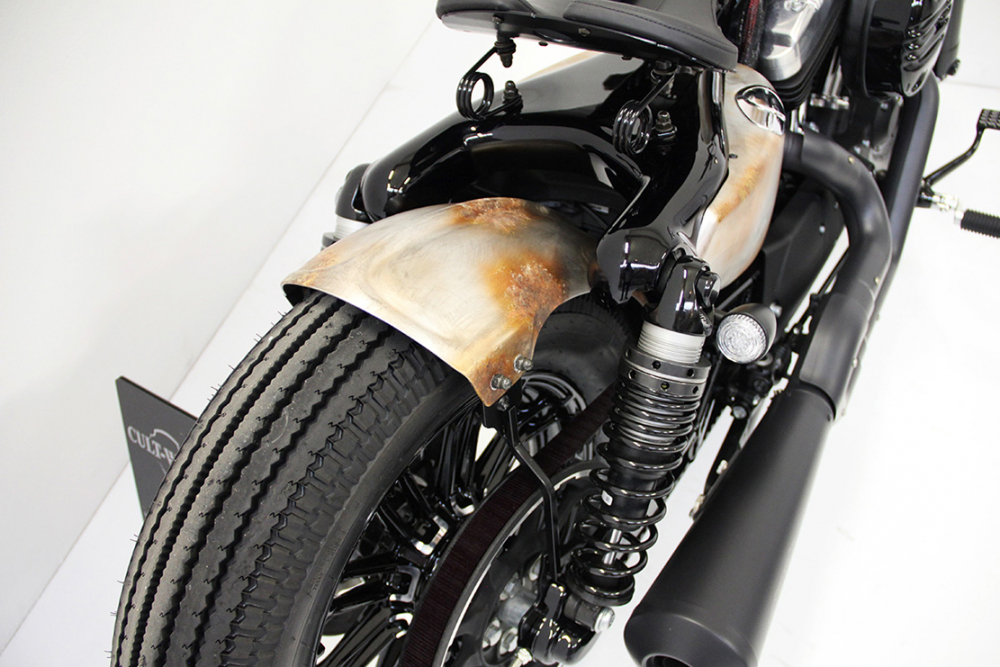 CW - HD-Heckfender - Sportster - "Mitschwingheck" / ABS - schwarz - lackierfähig / ab 2004 / Tüv