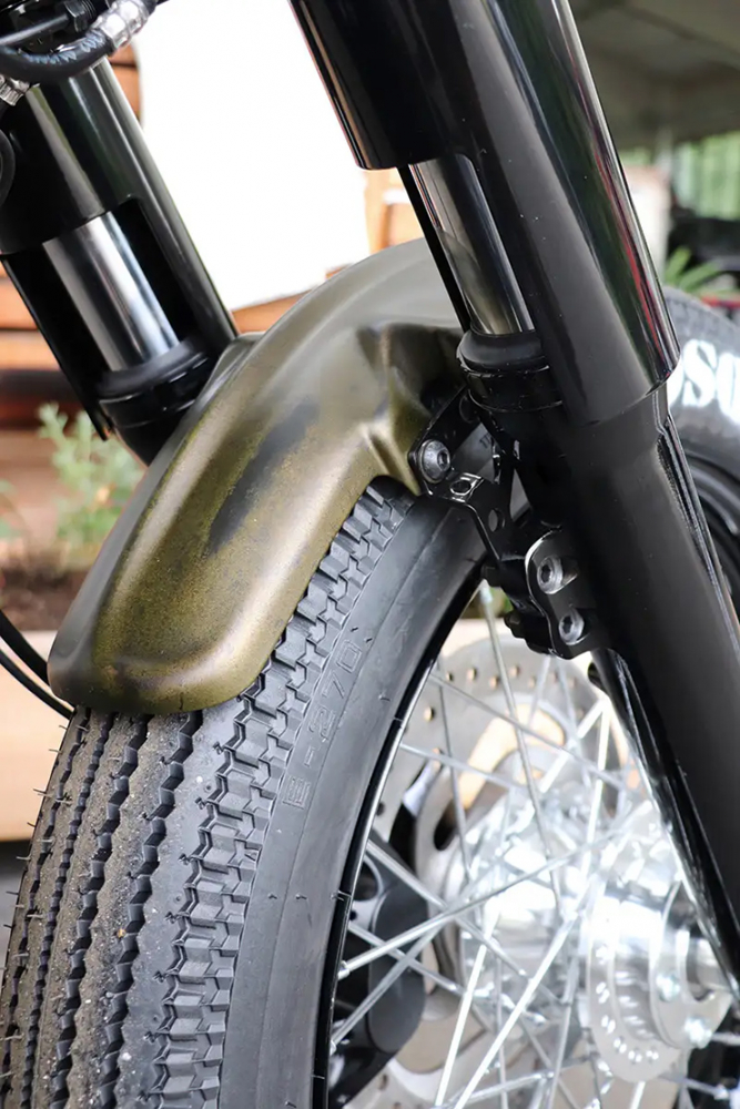 CW - Frontfender -  Old School - schwarz glänzend / HD Softail - Street Bob + Standard - ab 2018 / TÜV - Kopie