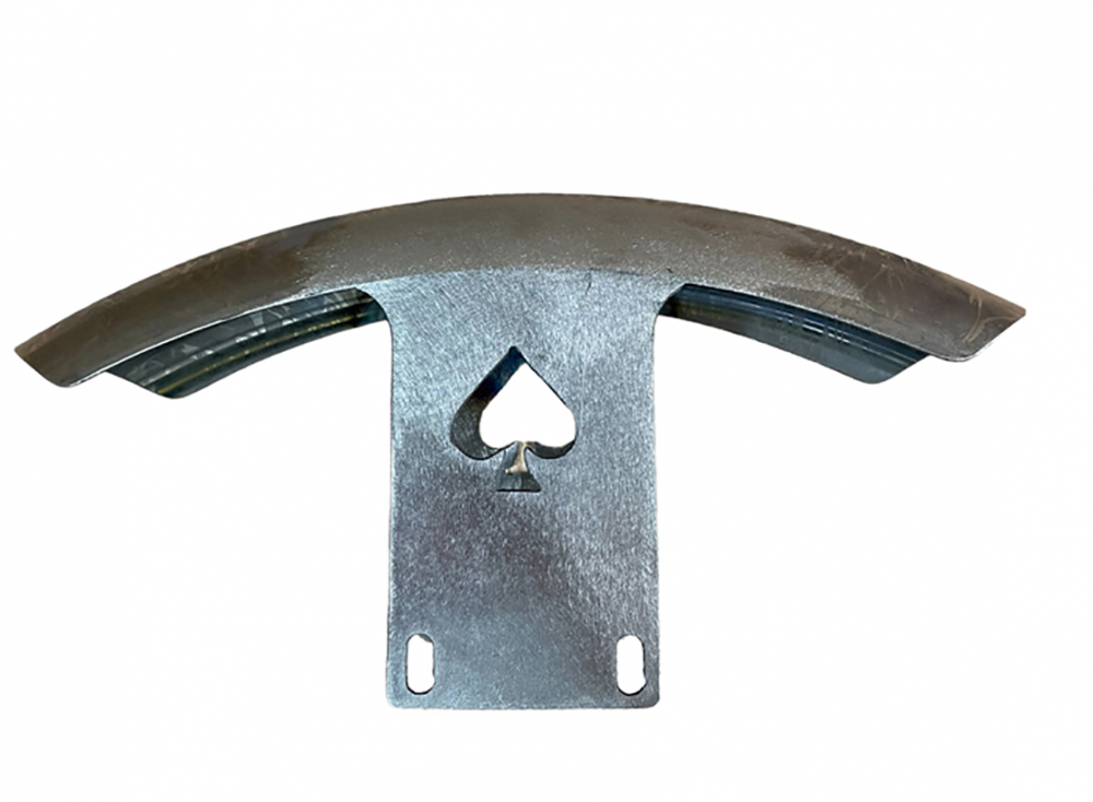 BR - Frontfender - Steel raw - mit Halterung / HEARTBEAT "kurz" / Sportster XL 883 / 1200 / Bj. 07 - 16