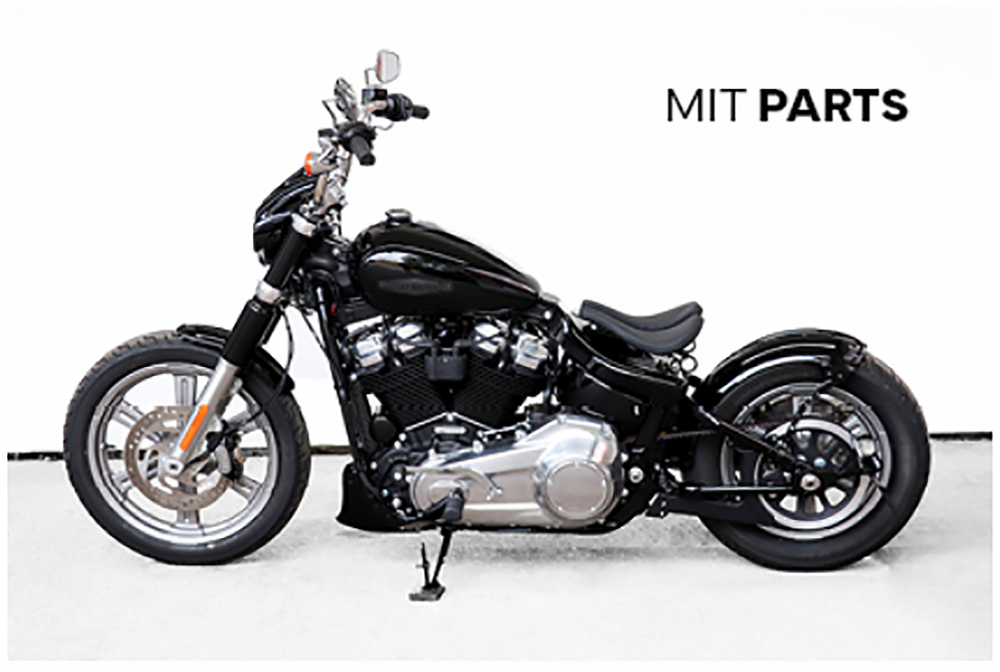 CW - Softail-Deal - BUNDLE 1: Heckumbau-Kit - Softail - Old School - ABS - schwarz glänzend / Street Bob & Standard - ab 2018 / Tüv