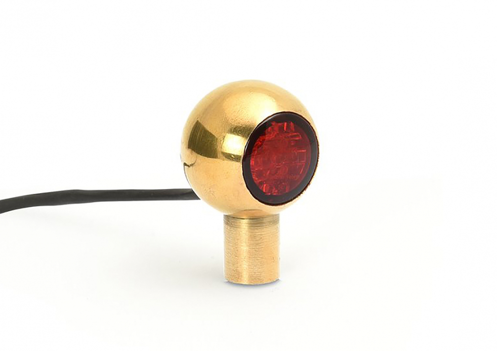 Mini Cyclops - Rücklicht / Edelstahl VA - Messing / handmade in Germany / ECE
