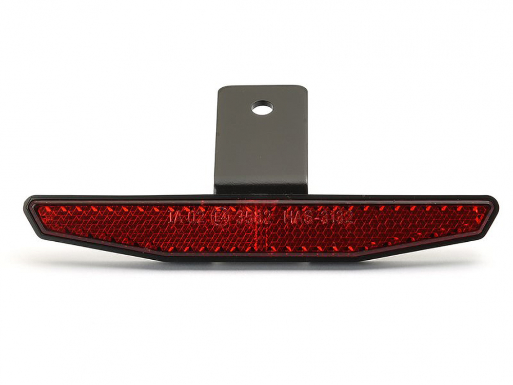 RÜCKSTRAHLER / Reflektor - schmal - mit METALL-HALTER / E-geprüft / universal