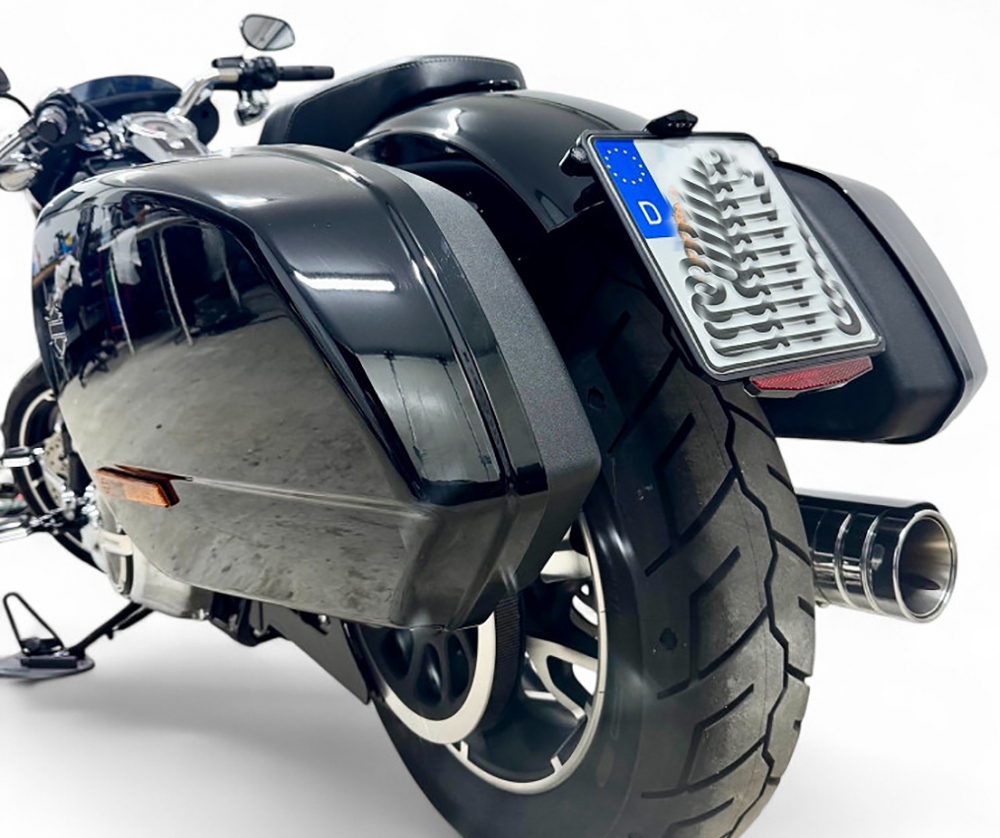 DE - KZH - Fender - Adapter - Halteplatte KZH - Roadkill Inside - schwarz / Softail ab 2018 + Universal