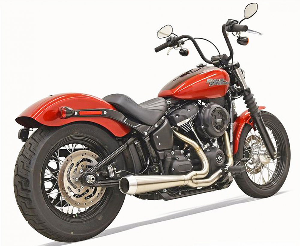 Sound Sale: Eagle Iron - RR - 2 in 1 Komplettanl. - Kat / silber poliert / HD Softail Dyna - ab 2018 / EG-BE