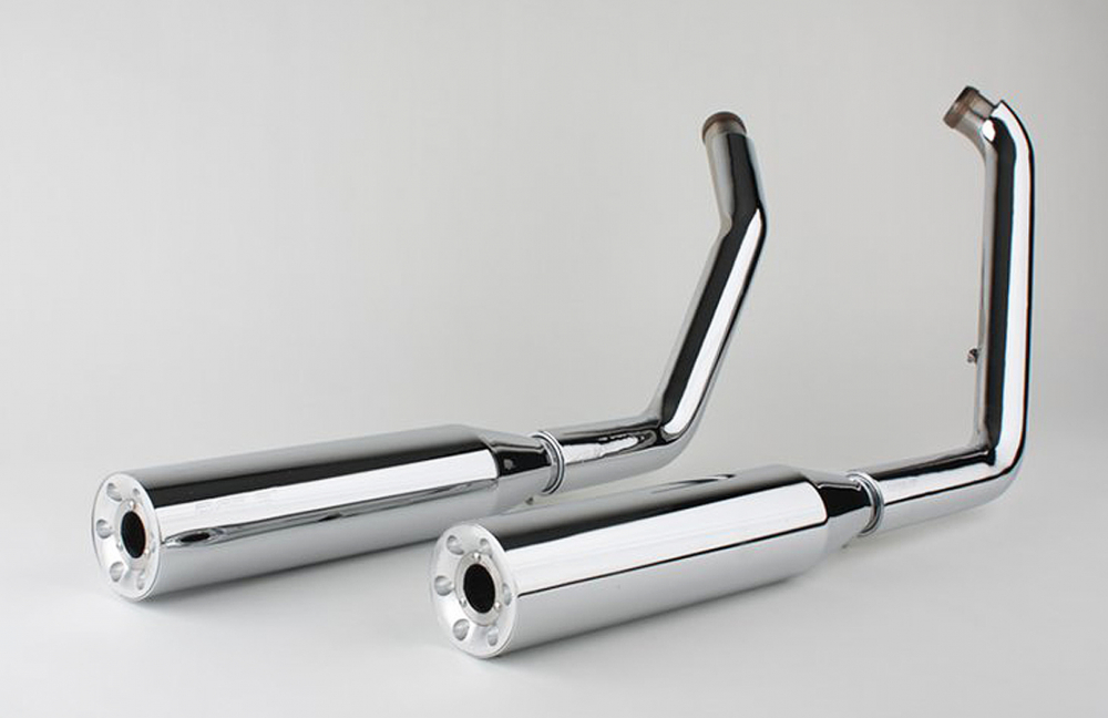 Eagle Iron - Komplettanlage / silber poliert / KAT / HD Breakout + Fatboy - ab 2013 / EG-BE