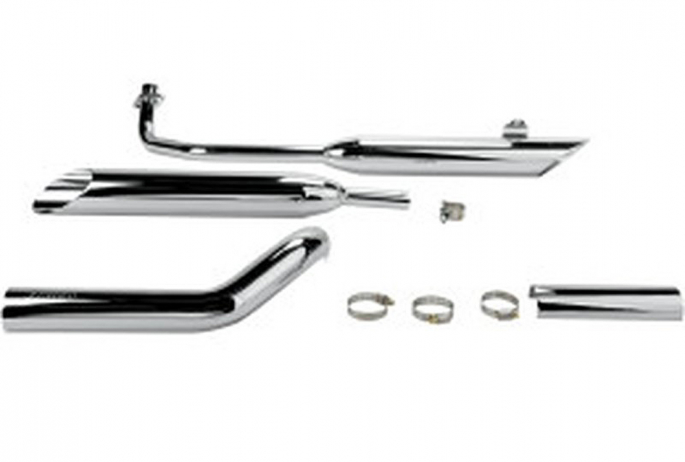 SALE: Cobra Cruiser - Komplettanl. - Slash Cut / silber poliert / Honda VT 750 - RC 50 - Bj. 2004  EG-BE