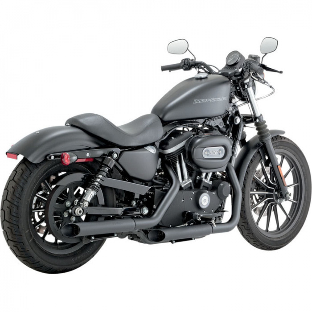 Eagle Iron - Komplettanlage - slash-cut / schwarz-matt / Honda VT 1100 ACE / C2 / SC32 / EG-BE