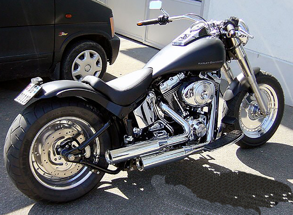 Eagle Iron - Komplettanlage / silber poliert / KAT / HD Breakout + Fatboy - ab 2013 / EG-BE