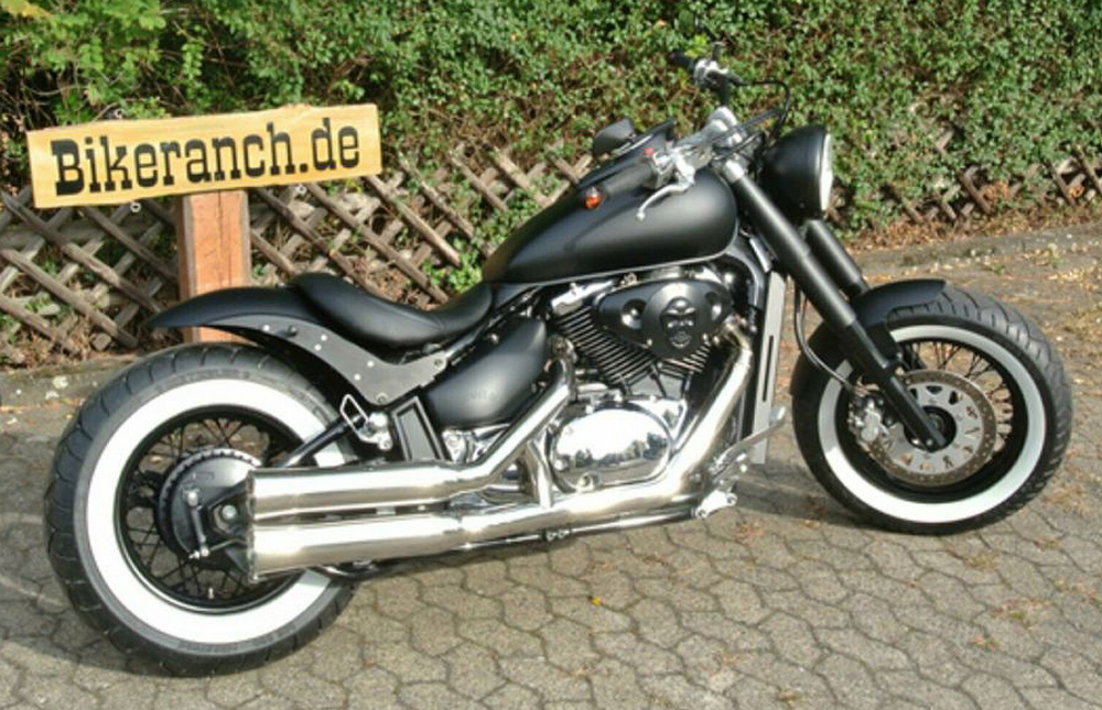 nur bei uns: Miller - KBS - Komplettanlage / silber poliert /// Yamaha XVS 1100 / jedes Baujahr / EG-BE