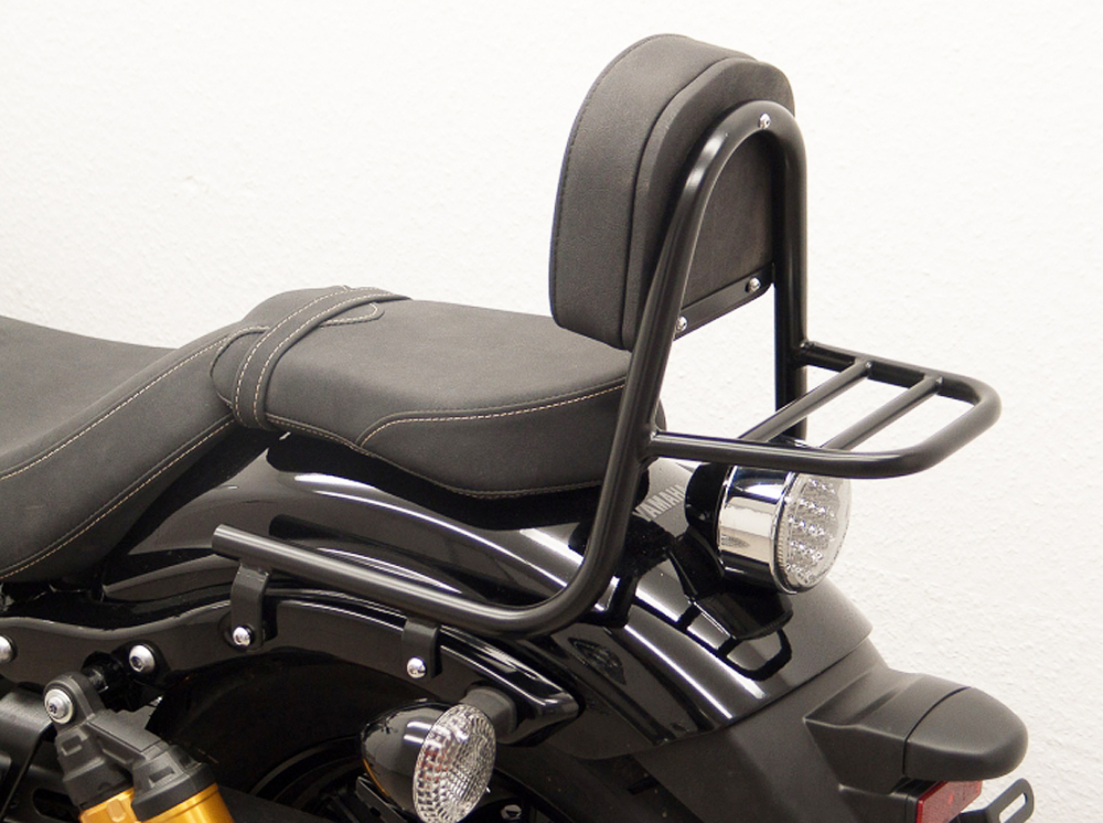 FE - YAMAHA - Sissybar + Gepäckträger / Black / Yamaha XV 950 Bolt / R / Racer
