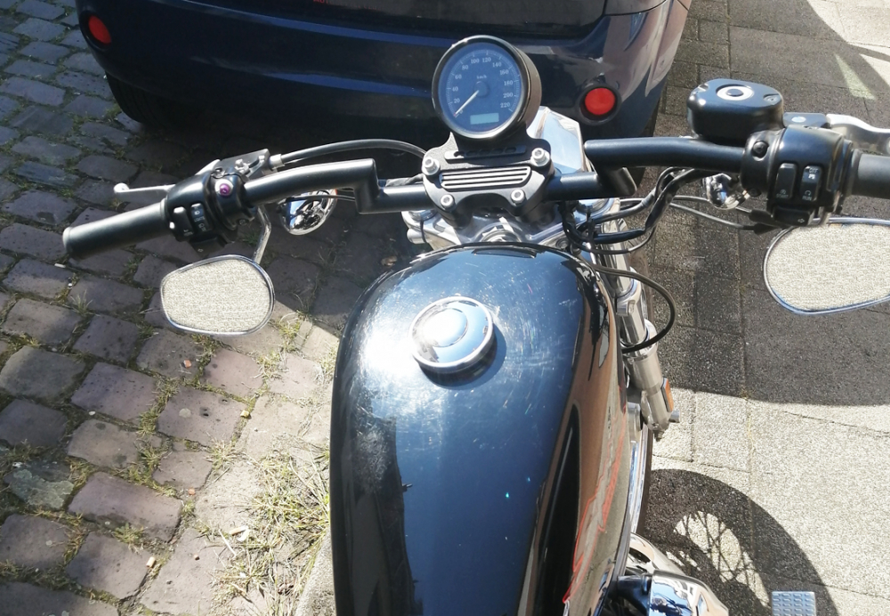 LENKER Z-Bar / niedrig /  1" (1 ZOLL) 850 / black / Jap. + Harley / ABE