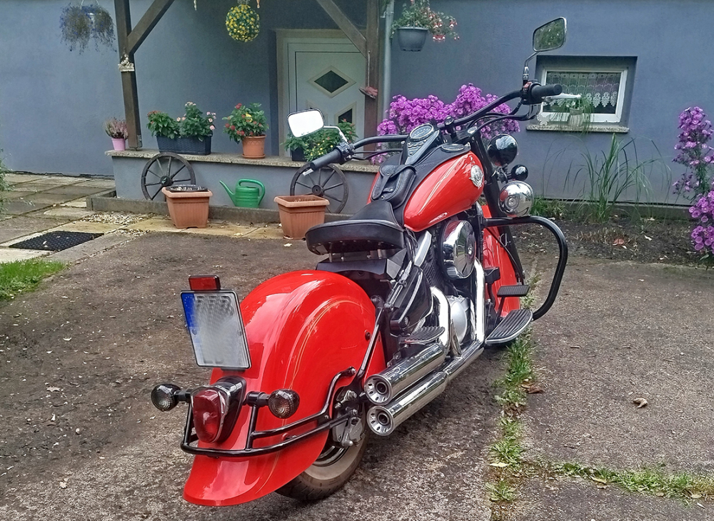 Sound-Sale: Falcon Double Groove  /  KAWA VN 800 Drifter / Komplettanlg. / ohne KAT / poliert / EG-BE