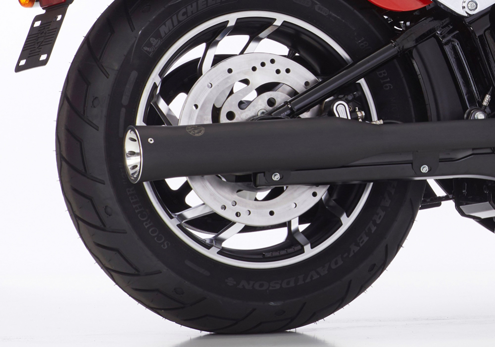 FALCON Double Groove / SlipOn / schwarz / HD Softail Sport Glide FLSB / ab 2018 / EG-BE
