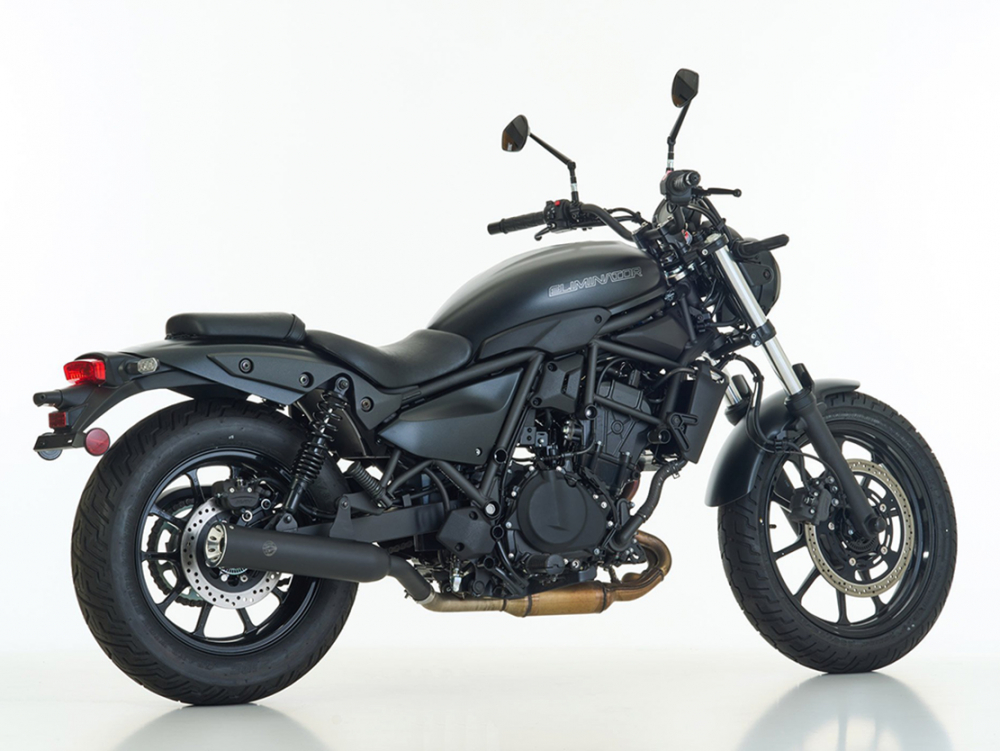 Falcon Double Groove / SlipOn - Ersatzdämpfer / EURO 5+ / schwarz Kawasaki Eliminator 500 / EG-BE