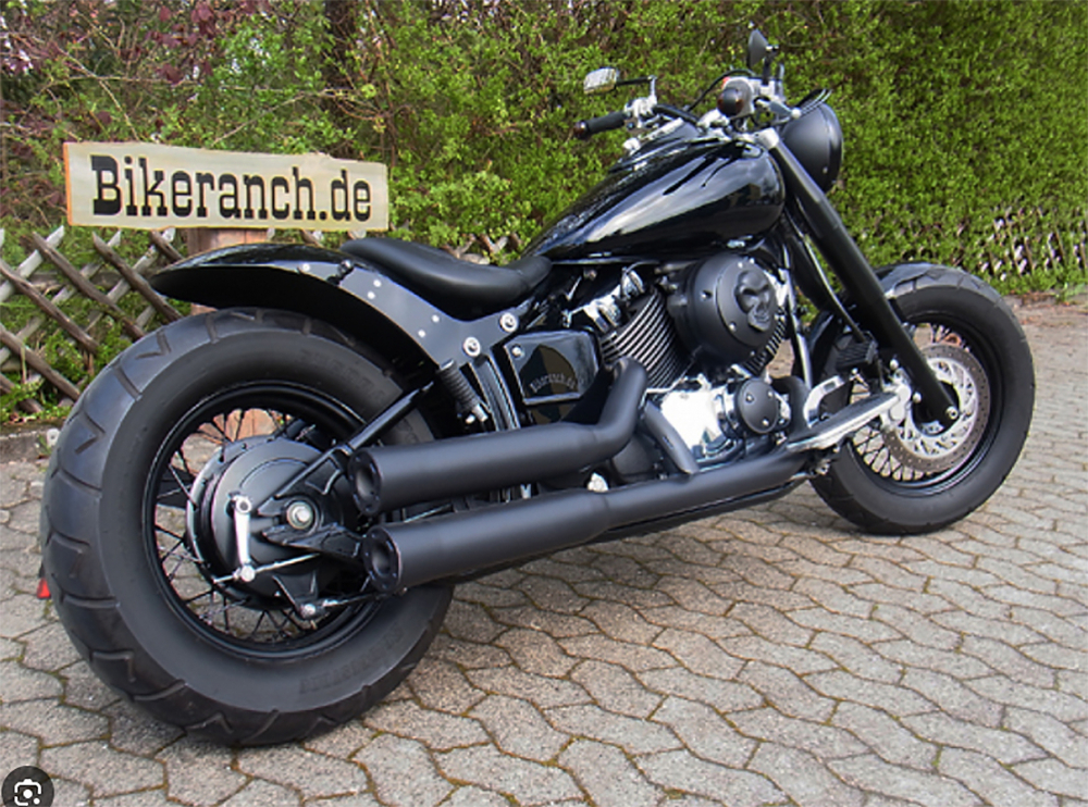 Nur bei uns: Miller - Komplettanl. / KAWASAKI VN 1500 Drifter / schwarz matt / EG-BE