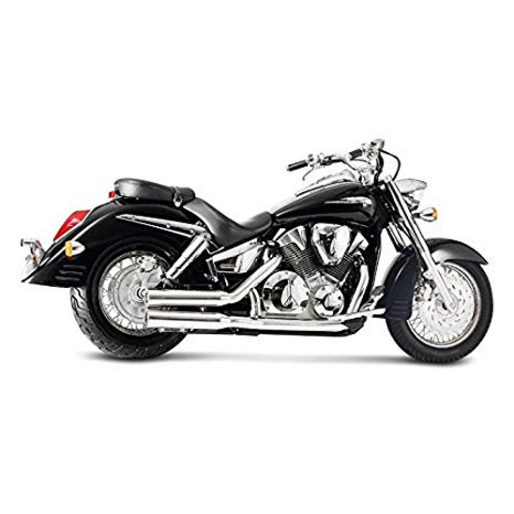 SALE: Falcon Double Groove / Komplettanlg. - silber - ohne Kat / Honda VT 750 Shadow / Black Widow / EG-BE