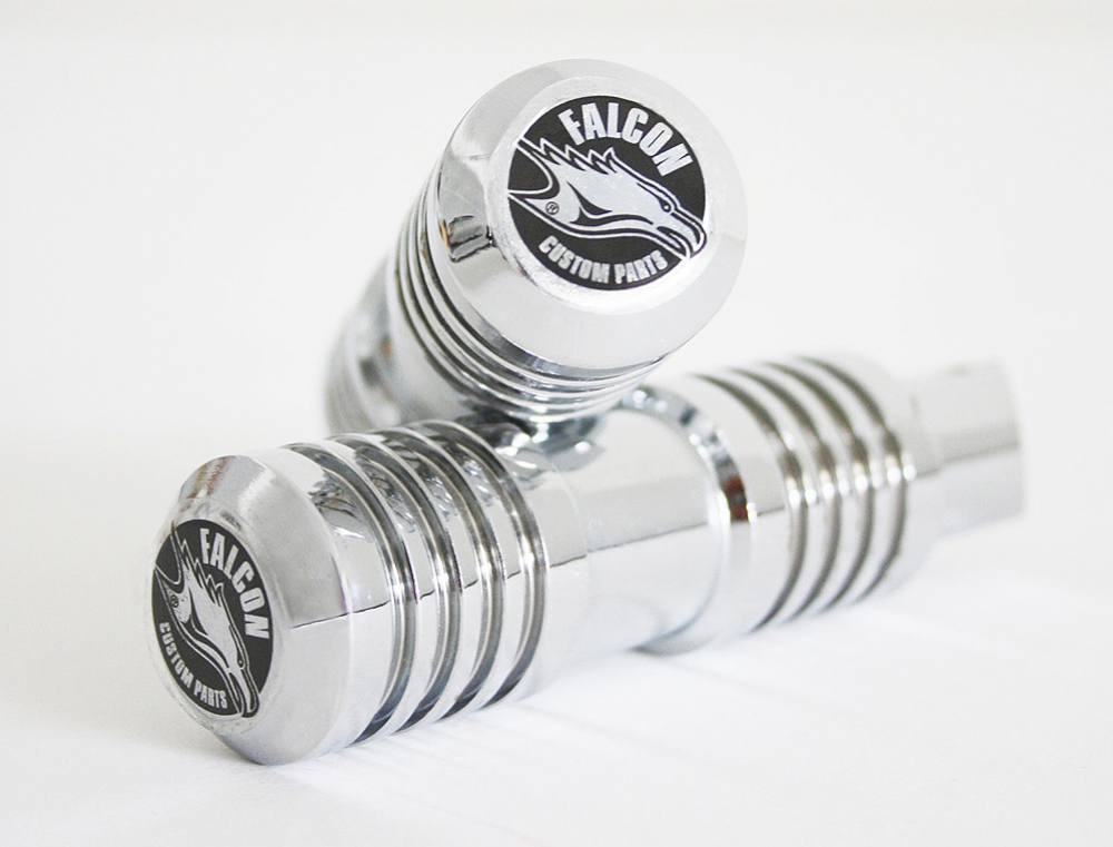 FALCON Round Style Soziusfußrasten - optisch passend zu Falcon Vorverlegte