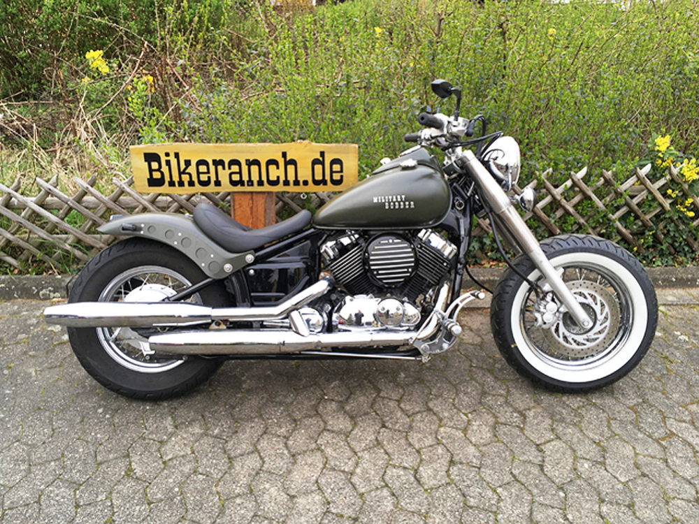 SALE: FALCON - vorverlg. Fußrasten-Anlage / 7 cm / Yamaha XVS 1100 Custom + Classic / Tüv