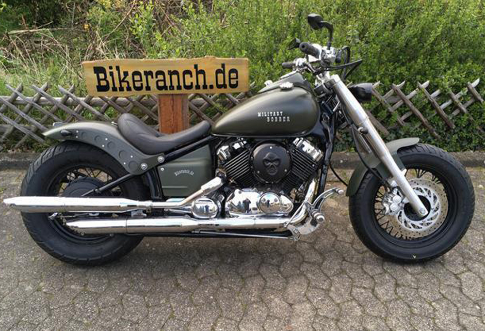 SALE: FALCON vorverlg. Fußrasten / 7 cm / Yamaha XVS 650 Custom + Classic / Tüv