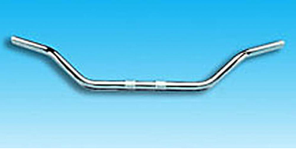 Fehling LENKER - Flat Track Bar - 1 Zoll - Stahl / chrom / B: 930 - H: 145 - T: 190 mm - Klemmbereich: 300 mm / Tüv