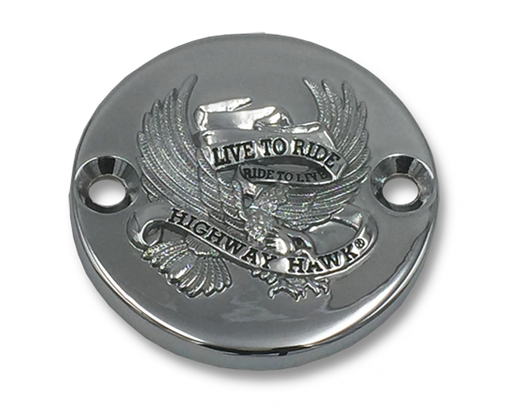 PW BREMSDECKEL "Life to Ride" / für KAWASAKI  VN 800 / VN 1500 Vulcan / Chrom