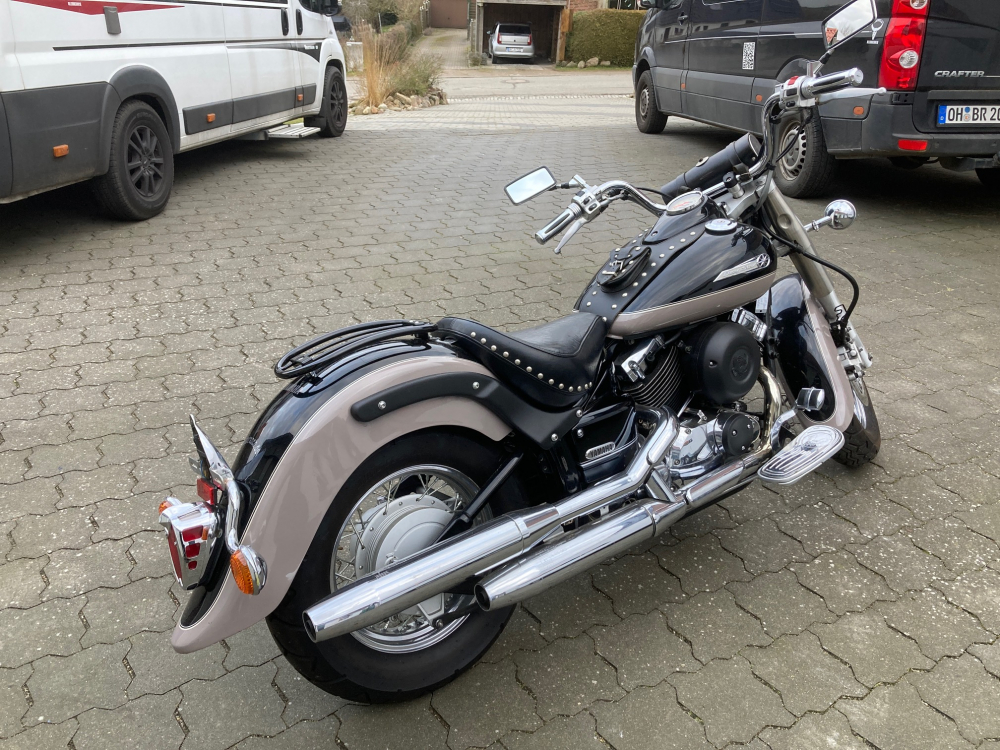 Nur bei uns! BR - Gepäckträger Solorack - Tubular - Yamaha XVS 650 Classic / schwarz glanz
