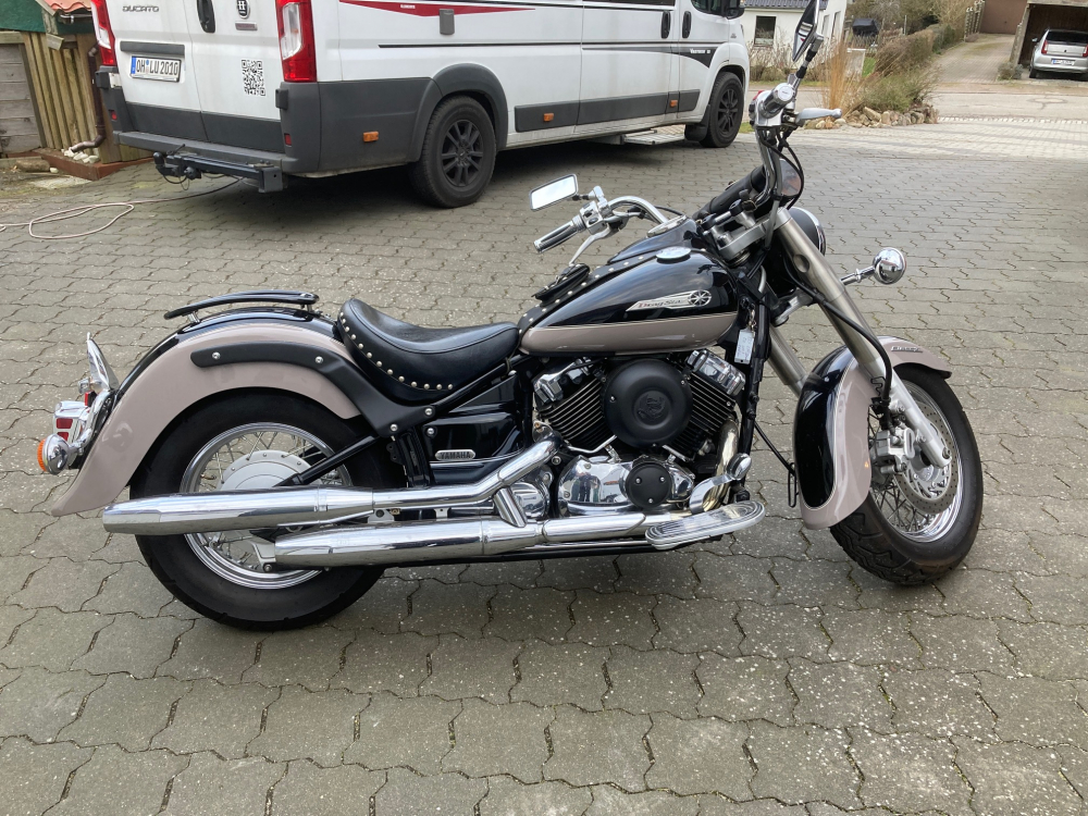 Nur bei uns! BR - Gepäckträger Solorack - Tubular - Yamaha XVS 650 Classic / schwarz glanz