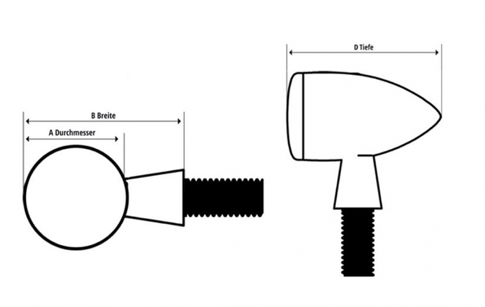 BR BLACK / ALL-IN-ONE / Rücklichtblinker Kombi / Apollo - chrom / dunkles Glas / 1 Paar / E-Zeichen