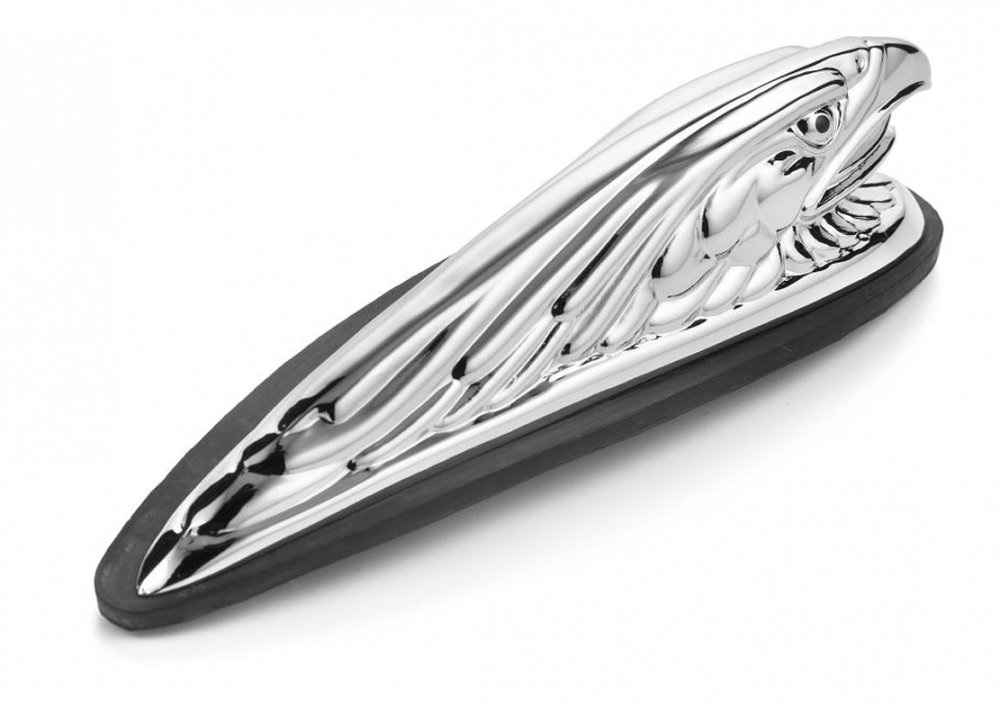 Adlerkopf - verchromtes Aluminium - 12 cm / für Frontfender usw.