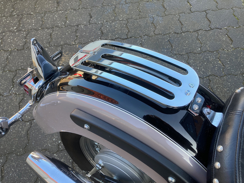 Nur bei uns: HH Gepäckträger Solo Rack - Billet - schwarz glänzend - Yamaha XVS 650 Classic